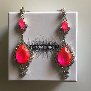 Tom Binns Fluorescent and Crystal Earrings